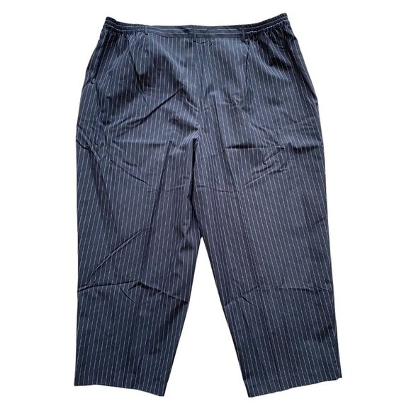 Jessica London Womens Black White Pinstriped Straight‎ Dress Pants Plus Size 32W - Picture 2 of 4